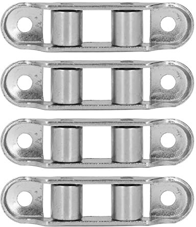 Edelstahl-Riemenscheibe, Leise Gleitrolle, Riemenscheibe mit Doppelantrieb, Geräuscharme Türfensterbeschläge, Edelstahl, 4 Stück, Duschtüren
