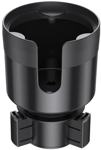 Nayubo Car Cup Holder Expander Adapter, Compatible with Hydro Flask, Yeti, Nalgene 32/40 oz Fits Large Bottles and Mugs Drink Holder Extender with Adjustable Base for Most Car (Black)