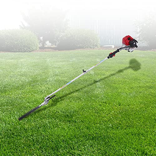 Coupe-bordures à essence avec tige d'extension 4 en 1 Kit de débroussailleuse à essence pour fraisage, pelouse, mauvaises herbes, haies hautes
