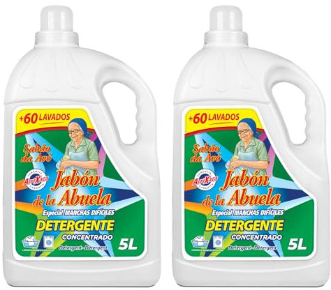Detergente Líquido Concentrado para Lavadora 10 Litros, Especial contra Manchas Difíciles, más de 60 Lavados Garantizados