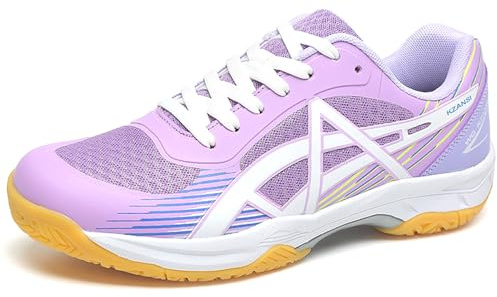 NGARY Chaussures de Pickleball antidérapantes et Respirantes pour Femmes, Baskets d'intérieur et d'extérieur, de Raquette, de Squash et de Volley-Ball