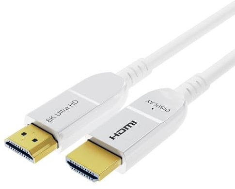 Anehmeta 8K Fiber Optic HDMI Cable 20FT, Long Active HDMI 2.1 Cable 48Gbps Ultra High Speed 8K@60Hz 4K@120Hz HDR10 eARC 3D HDCP 2.3 Compatible for Laptop, PC, Monitor, PS5, PS4, Xbox, HDTV, Projector