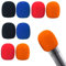 Juego de 8 micrófonos reutilizables de espuma, filtro antiviento para estudio, KTV Live Streaming y micrófono de escenario al aire libre, protección contra el polvo (negro/azul/naranja/rojo)