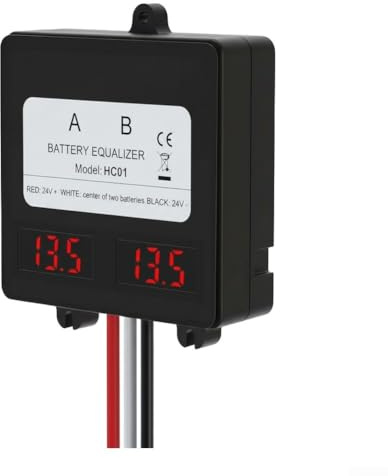 Solbatteri equalizer HC01 med seriellt aktivt balanseringssystem för gel, översvämning och batterier som ger realtidsspänningsövervakning och förbättrad batterieffektivitet