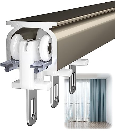 Heavy Du Aluminium ain-spår – tak- eller väggmonterat system – sovrumsskenor – glidande stavar för – och slish