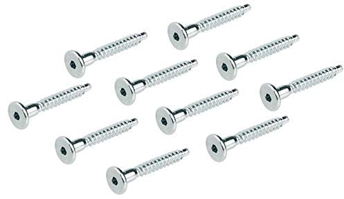 Gedotec Möbelverbinder Schrauben Holz-Verbinder Regal & Schränke - Confirmat | Möbel-Schrauben für Bohrung Ø 5 mm | Stahl verzinkt | Gewinde 7 x 50 mm | 20 Stück - Einteilverbinder mit Zylinderkopf