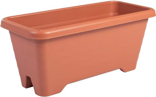 Iris Ohyama Vaso per piante, fioriera sospesa con sistema di drenaggio dell'acqua per il giardinaggio - Air Planter600, Marrone