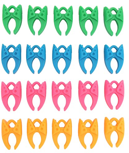 20pcs Bobbin Clamps Holders, Thread Spool Huggers 4 Color Sewing Bobbin Clips Bobbin Thread Organizer for Sewing and Embroidery Machine Thread Spools