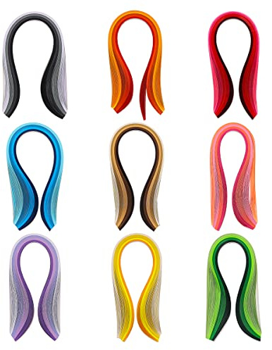 VOANZO 36 colori sfumati di carta trapuntata 900 strisce kit quilling con lunghezza 39 cm larghezza 3 mm per carta casse Quilling Arts carte