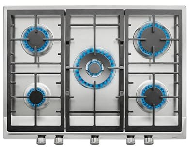 Teka 112610037, Gaskochfeld, 70 cm EX 70.1 5G AI AL DR CI NTB (E4), Inox