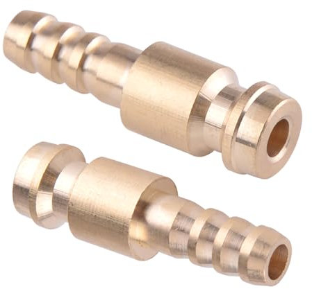 Lot de 2 raccords rapides en laiton pour système de refroidissement de machine à souder - Lot de 2 connecteurs de vitesse d'eau Φ6
