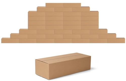EdenseeLake 40 Pack 12x4x3 inches Shipping Boxes Small Cardboard Boxes for Packing, Moving, Mailing, Brown