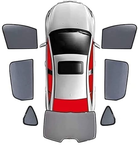 ZHAOHAO Parasol Coche Lateral para Mercedes-Benz E-Class W211 2002-2009, Parasol Coche Magnético Lunas Delanteras Luna Trasera Privacidad UV Solar Visera Accesorios,7pcs-wholecar
