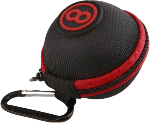 Sinsilvie Clip-on Billiard Cue Ball Case.Red Cue Ball Bag for Snooker Balls, Training Balls and Pool Balls.2.24in or less Billiard Ball Carrying Case
