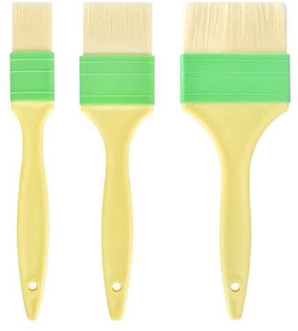 Cleminsta Set da 3 Pezzi Pennelli per Pasticceria, Olio Pennello per Alimenti, Olio Cucina Pennelli da Barbecue, Pennello Cucina, Spazzola per Uova, Cottura di Alimenti Spazzola per Olio da Barbecue