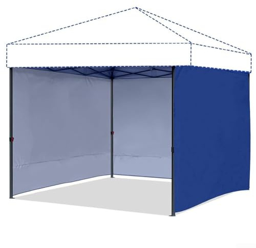 Yuanpgky Pared lateral impermeable 210D recubierta de plata para mayor privacidad, paquete de 3 paneles de pared de toldo de 10 x 10 pies, se adapta a refugios de patas rectas, para una fácil fijación