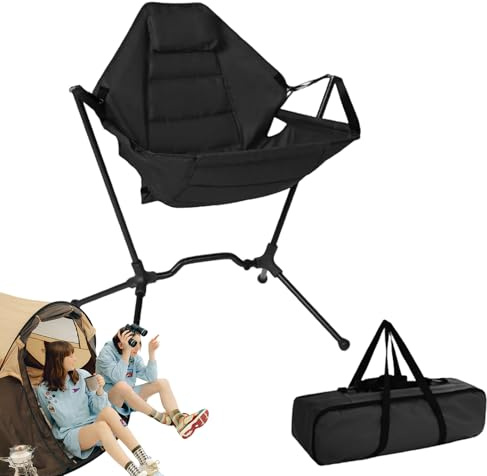 Silla de Camping | Taburete oscilante de Soporte ergonómico Resistente - Silla portátil para Exteriores, para Patio, césped, Patio, Fiesta, Playa, Picnic