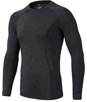 BUYKUD Kinder Funktionsshirt Langarm Laufen Trainingsanzüge Fußball Kompressionsshirt