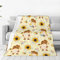 Oplp Sonnenblumen-Überwurfdecke mit Honigbienen und Zwergen für Bett, Sofa, Couch, Fleecedecken, leicht, weich, gemütlich, 127 x 101,6 cm
