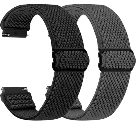 TumpCez - Quick Release Elastic Nylon Watch Straps - Band Width- 16mm 18mm 19mm 20mm 22mm 24mm Watch Straps -Choose Colour & Width