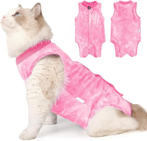 LIANZIMAU Katzenbody Nach Op Kastration Katzenbody Nach Op Body für Katzen Kleidung Medizinischer Katzenbody Katzenanzug Nach der Operation Anti-Leck-Anzug Haustier-Erholungskragen-Alternative