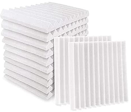 ivamulie Lot de 12 panneaux pyramidaux acoustiques en mousse pour studio - 2,5 x 30 x 30 cm