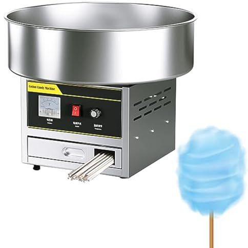 DPLXQPP 1200W Commercial Cotton Candy Maker Machine Marshmallow Machine, Electric DIY Cotton Candy Floss Sugar Machine for Birthday Partty Holiday Celebrations,Silver