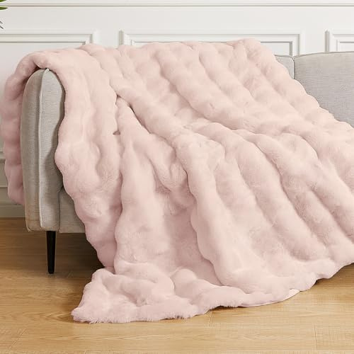 ORINOVA Coperta 130x150 cm Rosa Pile Singolo Calda Invernale Divano Plaid Blanket Letto Matrimoniale Caldo e Morbido