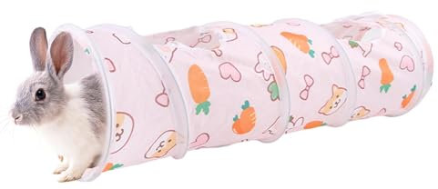 Kleintiertunnel | Indoor Pet Peekaboo Pipe - Faltbares Spielzeug Bunny Tunnel Interaktive Röhre für Kaninchen, Frettchen, Hamster, Chinchilla, Igel Verstecken und Ausruhen
