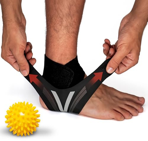 Generico TORAMA Cavigliera Sportiva Ortopedica per Caviglia con Pallina Massaggiante – Tutore per Distorsione, Supporto, Recupero e Stabilità – Uomo e Donna