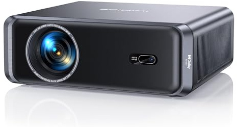 Vidéoprojecteur 4K [1000ANSI | Applications Officielles] Rétroprojecteur FHD 1080P Auto Focus AutoKeystone Projecteur Video WiFi6 Bluetooth Bidirectionnel HDMI Arc Videoprojecteur 4K Home Cinéma