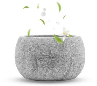 Sauna Aroma skål av bastutillbehör – 10,5 x 6 cm bastutillbehör, förångarskål bastu av granit, för mentolkristaller och bastuoljor, för hembastu och ångbadtillbehör, doftstenar