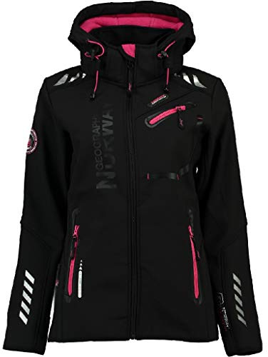 Geographical Norway Chaqueta multifunción softshell impermeable para mujer Negro 007 XXL
