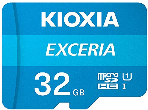 KIOXIA 32GB EXCERIA microSD Memory Card U1 Class 10 100MBs Max Read Speed, Full HD Video Recording