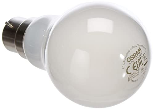 OSRAM LED Star ampoule LED à filament dépoli, culot B22d, blanc froid (4000K), forme ampoule, kit de remplacement pour ampoules classiques 60W, 1-pack