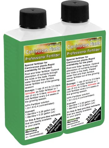 GREEN24 Engrais pour plantes carnivores, engrais liquide HIGH-TECH NPK pour plantes carnivores Nepenthes, Drosera, Dionaea