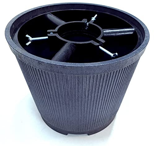 Base piedistallo Supporto Stand sotto Albero di Natale Vaso Grande Alto Grigio per Interni ed Esterni