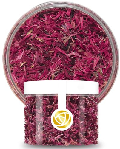 ROSIE ROSE - Essbare Blüten Kornblumen Rot (6g) - Getrocknete Blüten & Blütenblätter Essbar als Tortendeko - Essbare Blumen für Torte & Blütenmix - Premium Edible Flowers, Rosenblüten & Blütentee