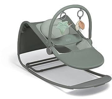 Mamas & Papas Tempo 3-in-1 Rocker/Bouncer, Lightweight, 3-Point Harness and Easily Removable Magnetic Toy Bar, Ivy