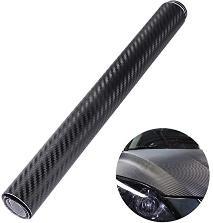 ibasenice Aufkleber Rollen Carbon Fiber Vinyl Car Auto-vinylfolie Autofolienrolle Automotive Vinyl Wraps Kohlefaser- Carbonfolie Schreibtischhülle Auto Wickeln Karosserie Geschenkpapier