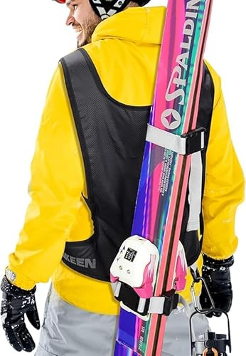 BOOSTEADY Ski Strap Ski & Poles Backpack Shoulder Strap Hands-Free for Easy Transportation of Your Skiing accessories