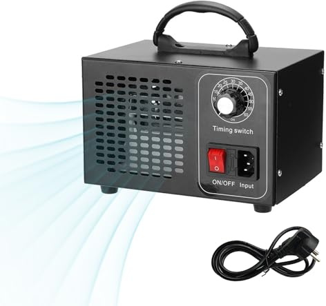 Ozongenerator, luftrenare, 60 000 mg/H ozongenerator, luktdödare, ozonapparat, ozonisator, industriell ozongenerator med timer, rumslukt, neutralisering (60 000 mg/h)