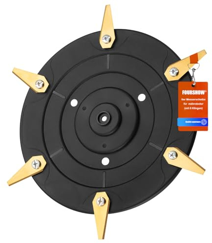 [AUFRÜSTUNG] Messerteller + 6 Stück Klingen Kompatibel mit Bosch Indego 800 850 1000, 1100 1200 1300 Connect,10C 13C Mähroboter, Ersetzt F016104259 Messerscheibe