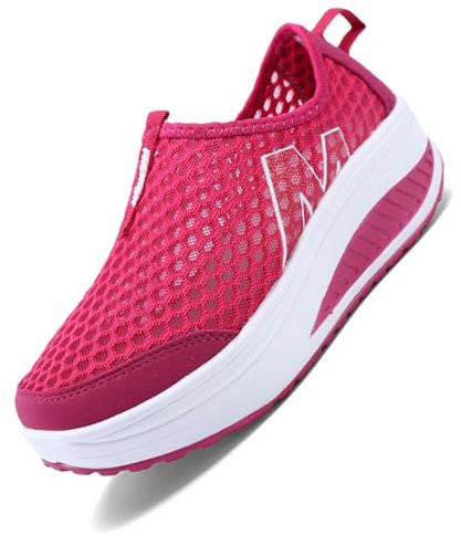 Zapatillas para Hombre Y Mujer Sin Cordones Transpirables Ligeras Sneakers Comdodas Elegantes Deportivas con Suela Alta Fitness Gym Jogging Outdoor Casual Gimnasio Correr Tenis