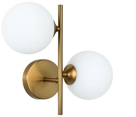 Kovalmax® Applique a parete due sfere in pvc sfera g9 lampada in metallo bronzo aq42