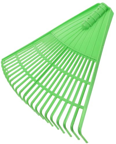 COLLBATH Rastrillo Desherbador de Plástico Verde 21 Dientes, Herramienta Manual Ligera para Jardinería, Rastrillo Pequeño para Césped y Hojas, Adecuado para Limpieza Exterior y Huerto