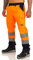 Mivaro Warnschutzhose, Lange Warnschutz Arbeitshose, EN ISO 20471 Klasse 2, Farbe:Orange/Dunkelblau, Größe Hosen:M (48-50)