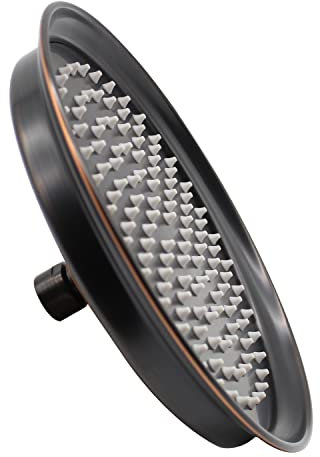 Traditional Rain Shower Head - 228mm Fixed Showerhead Antique Shower with Swivel Ball Joint - Perfect Replacement Overhead Shower Head, Oil Rubbed Bronze - by GETSHOWERSET