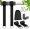 QH-Shop Schaukel Befestigung Hängematten Befestigung bis 500kg, Hängesessel Aufhängung Befestigungs mit 2 Baumschutz Polster und 2 Karabinern für Garten Outdoor Baumschaukel(1,5M)