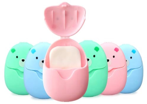 Vikrami lighting 6 boxes travel toilet paper portable disposable travel perfume bath tablets foam paper toilet soap camping accessories environmental cleaning products 300 pieces